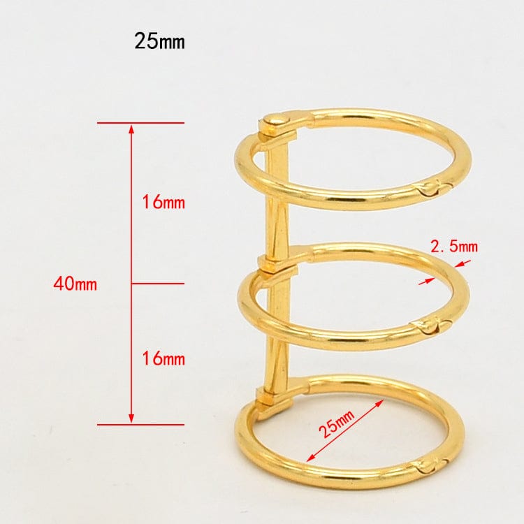 my store RESIN ACC 3 LAYER BOOK BINDING RING GOLD