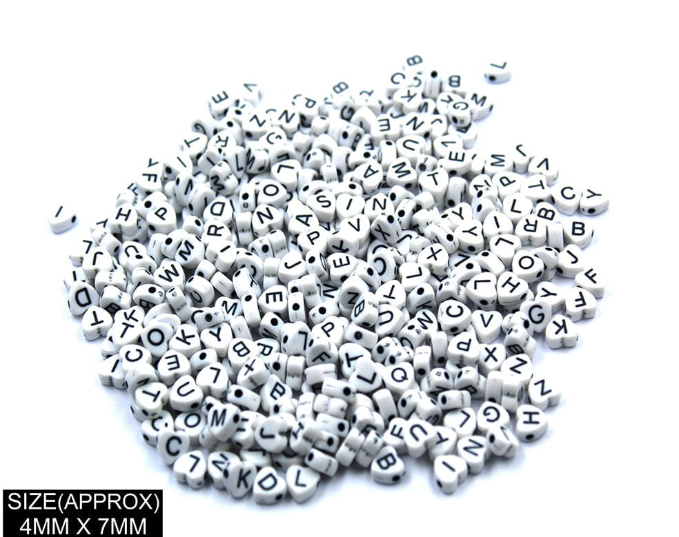 my store BEADS HEART ABCD BEADS (WT+BLK)
