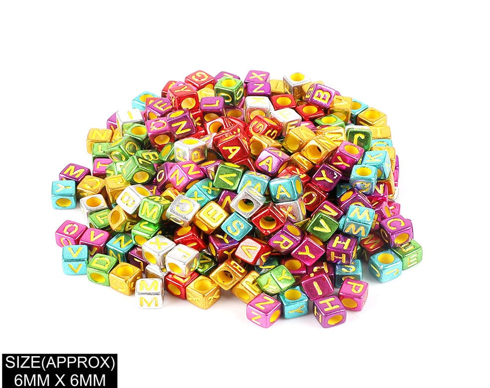 my store BEADS SQUARE ABCD BEADS (METALLIC COL+YELLOW)