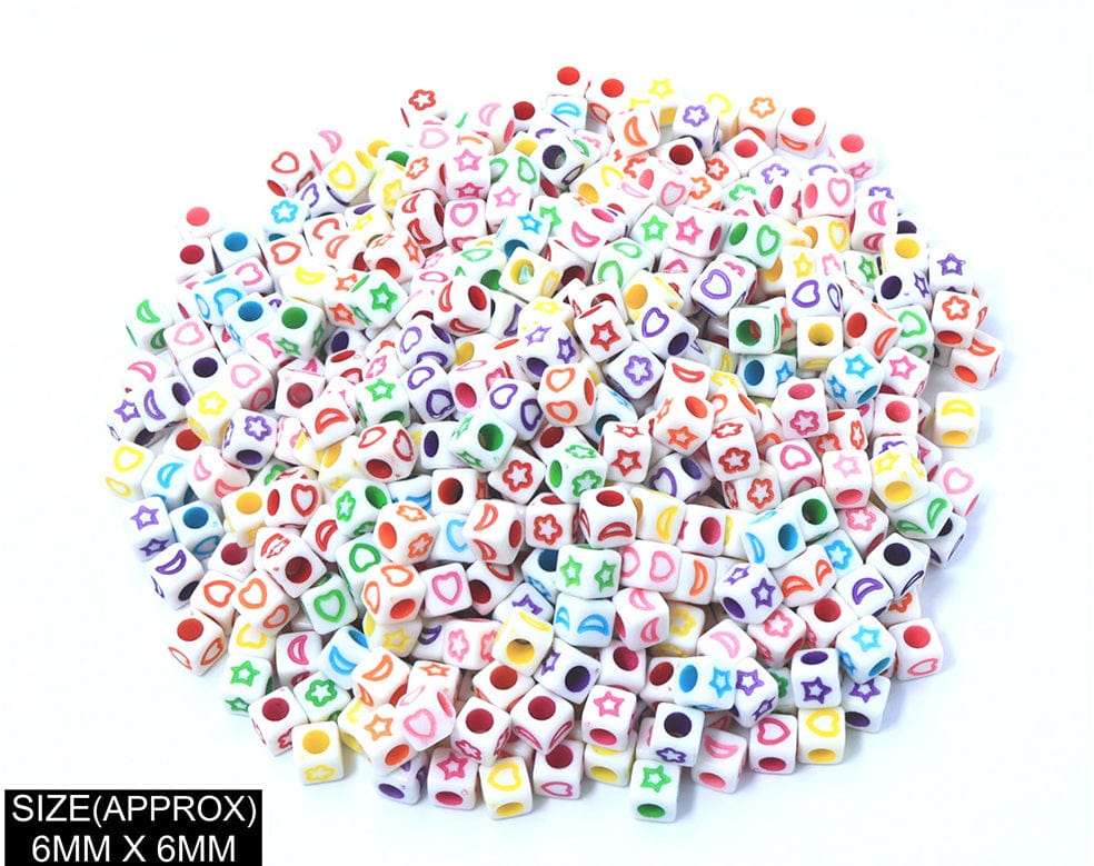 my store BEADS SQUARE HEART, FLOWER ETC. BEADS (WT+COL)