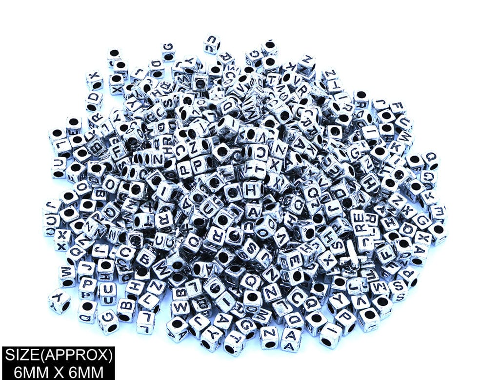 my store BEADS SQUARE ABCD BEADS (SIL+BLK)