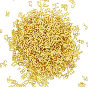 My Store BEADS Gold Letters Beads Alphabet ABS Pandent Beads