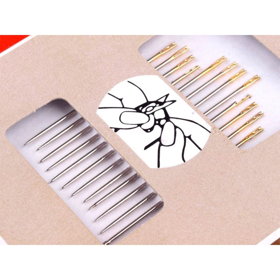 Crafteria Top Slotted  Golden Eye 12 Assorted Self Threading Needles