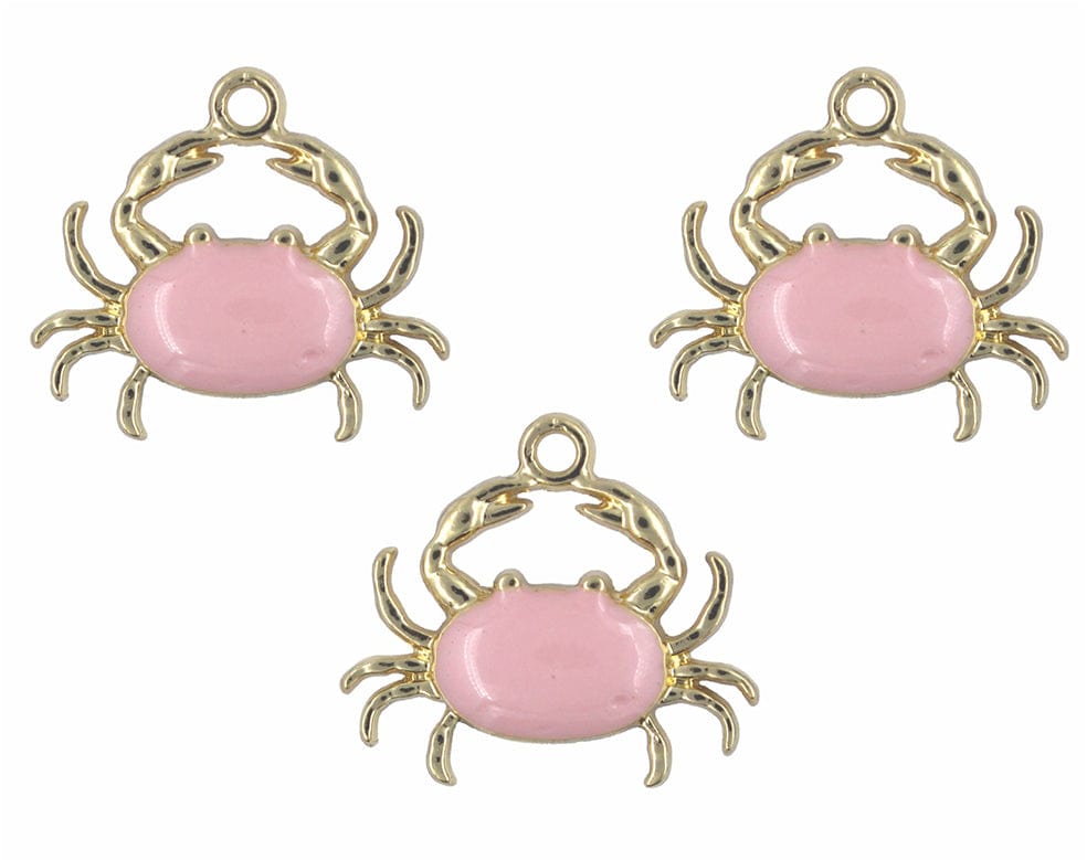 my store CHARMS PINK CRAB ENAMEL PENDANT CHARMS