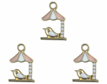 my store CHARMS HOUSE BIRD ENAMEL PENDANT CHARMS