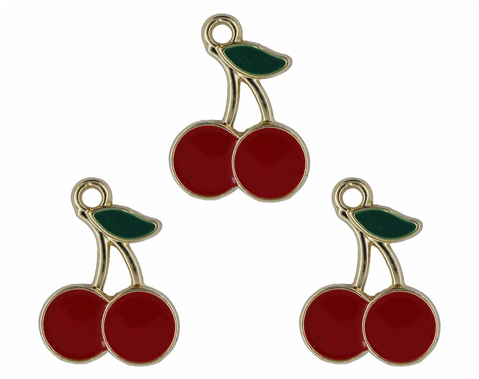 my store CHARMS CHERRY ENAMEL PENDANT CHARMS - B