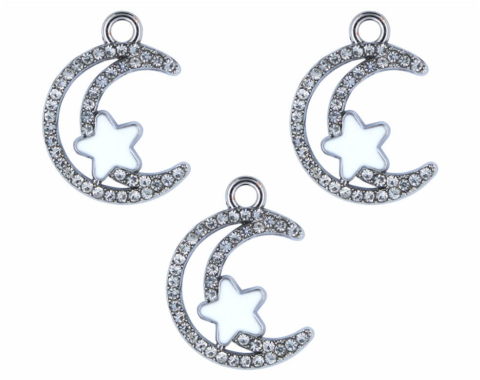 my store CHARMS MOON WITH STAR ENAMEL PENDANT CHARMS