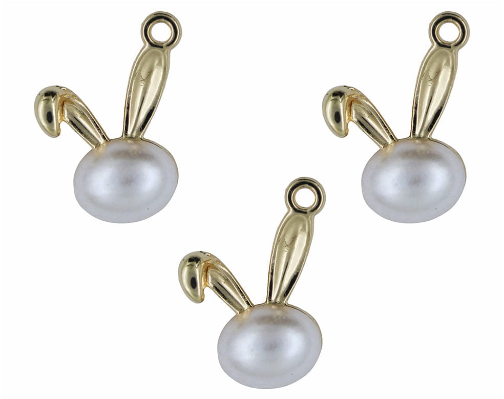 my store CHARMS CUTE BUNNY SHAPED PEARL PENDANT CHARMS