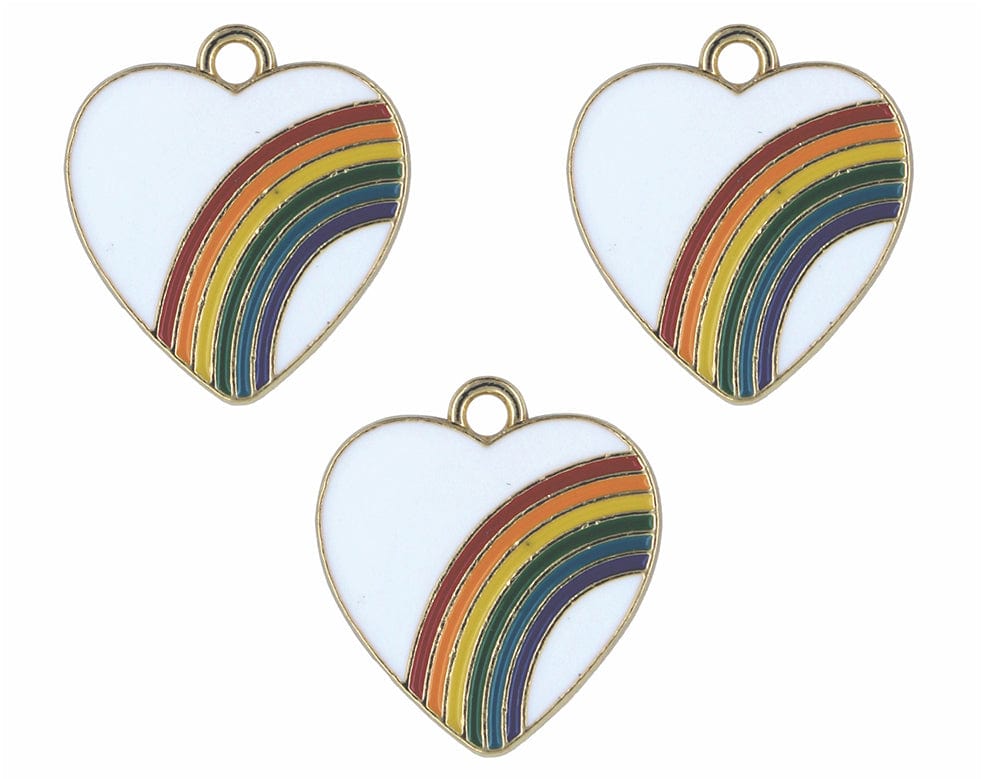 my store CHARMS RAINBOW INSIDE HEART ENAMEL PENDANT CHARMS