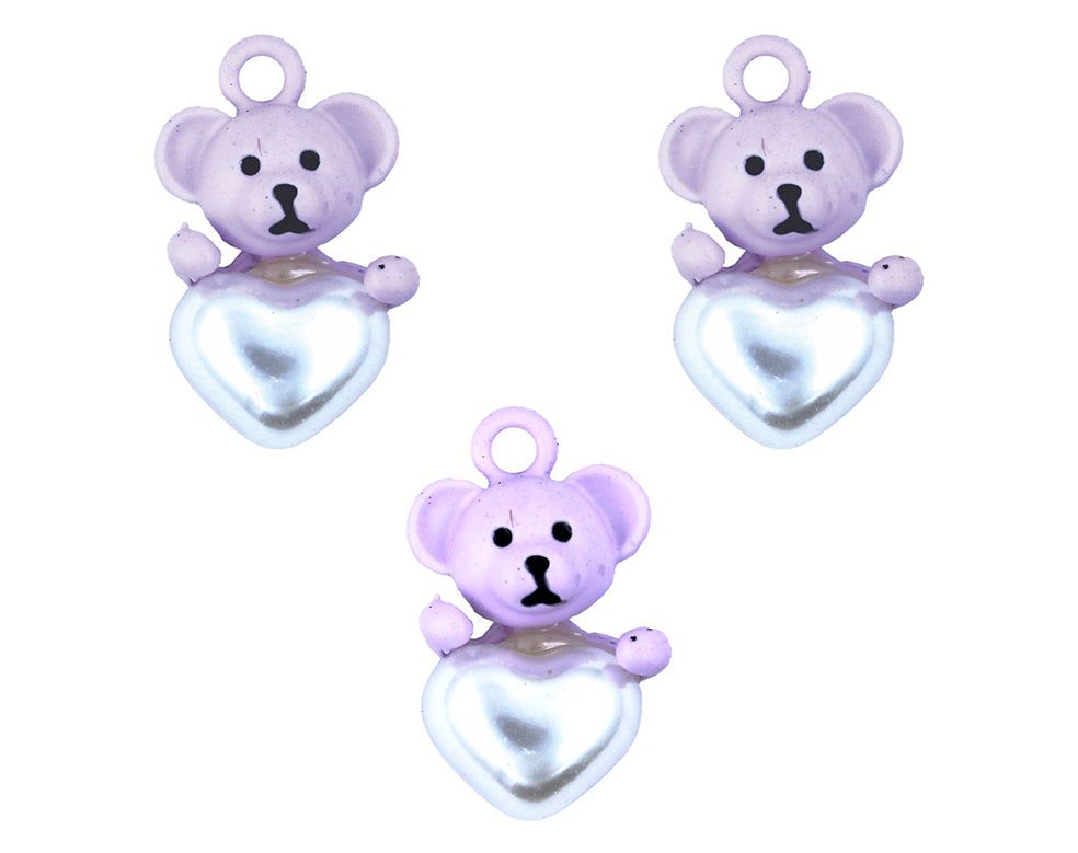 my store CHARMS PURPLE TEDDY WITH HEART