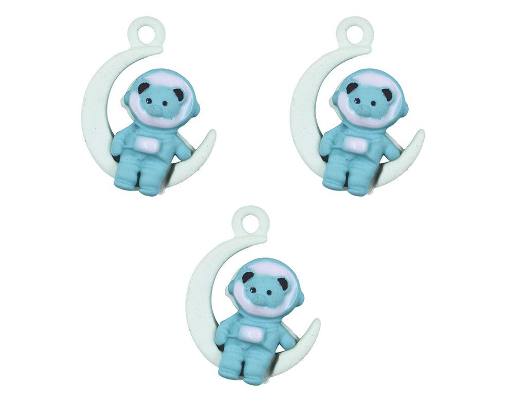 my store CHARMS BLUE BEAR SEATING ON MOON