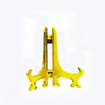 4" Gold Plastic Folding Stand