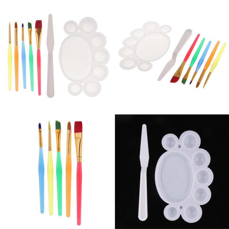 My Store PAINTING ACC 7 PC BRUSH AND PALLETE SET