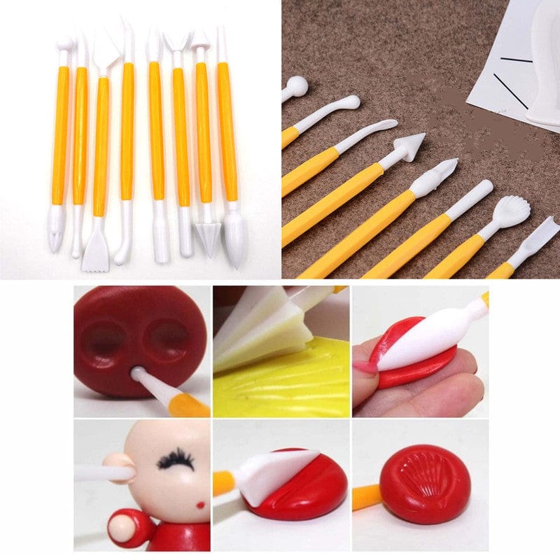 My Store MODELING TOOLS 8 PC PLASTIC MODELLING TOOL OPP PACKING