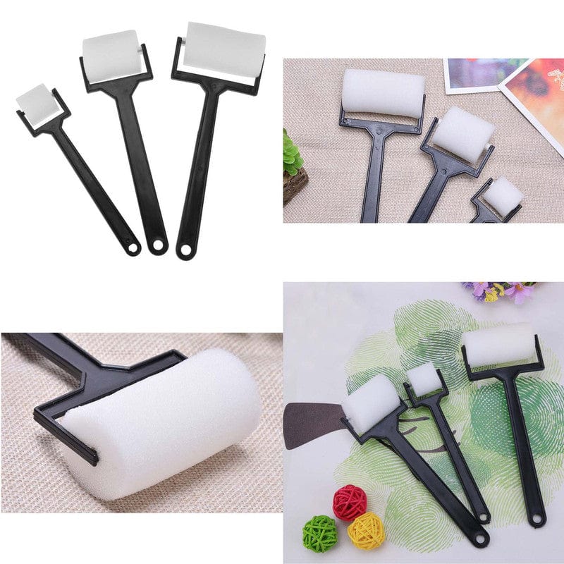 My Store PAINTING BRUSH 3PC SPONGE ROLLER BLACK HANDLE