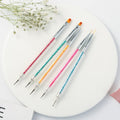 Crafteria 5Pcs Nail Art Brushes, I Side Dotting And 1 Side Liner Brush.