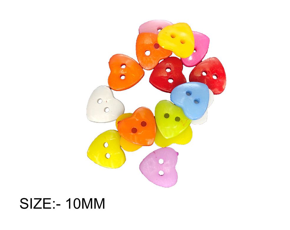 Crafteria HEART COLOURFUL BUTTON