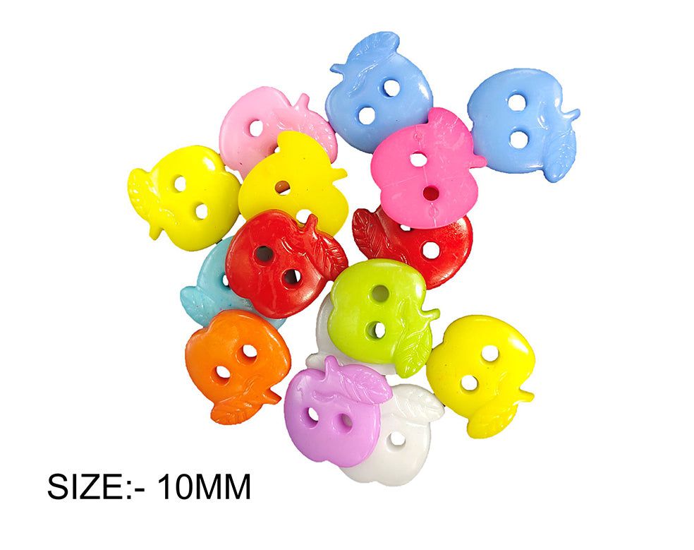 Crafteria 15MM APPLE COLOURFUL BUTTON