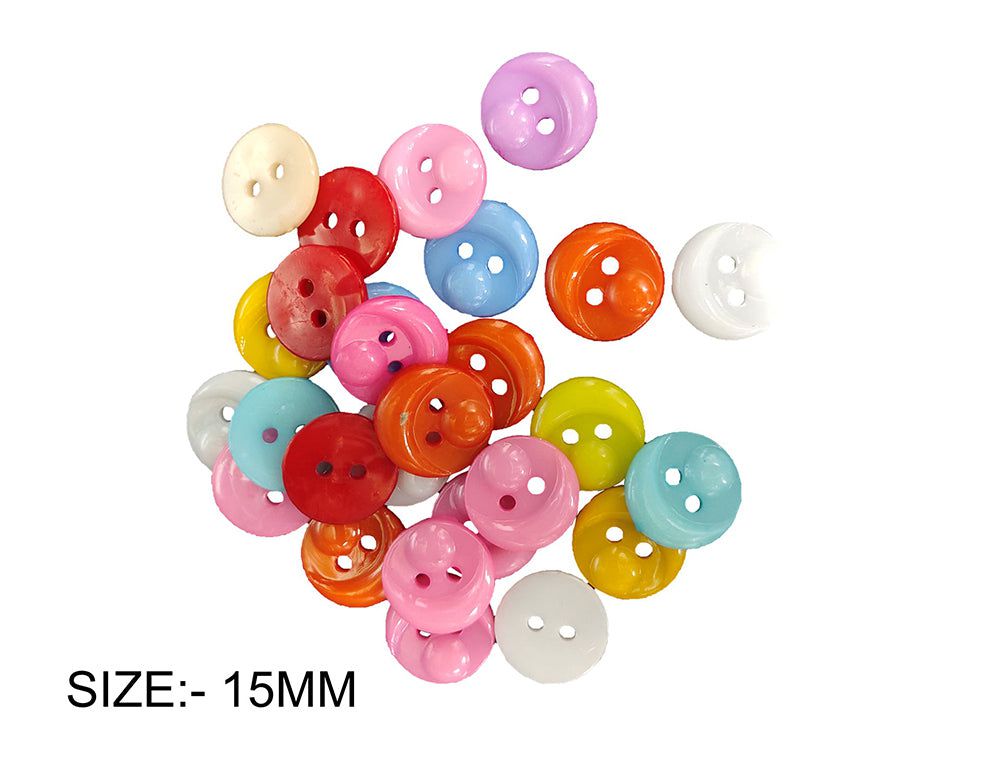 Crafteria 15MM HALF MOON COLOURFUL BUTTON