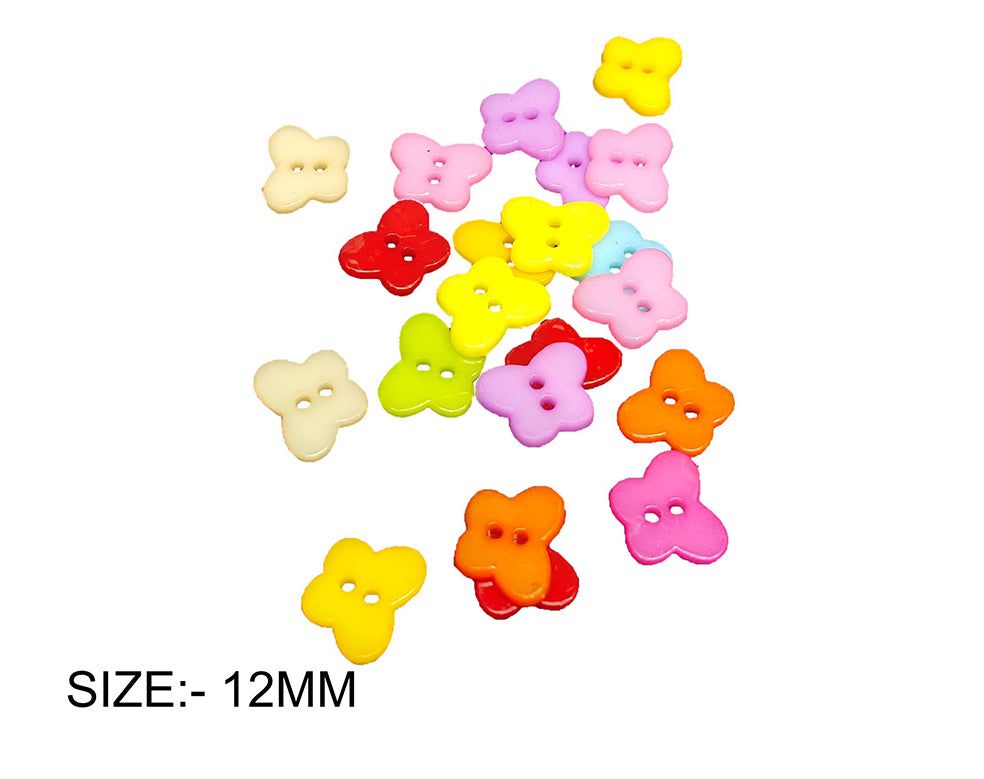 Crafteria 12MM BUTTERFLY COLOURFUL BUTTON
