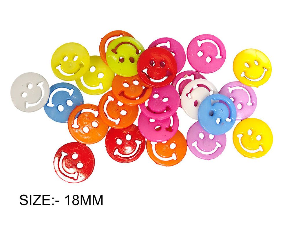 Crafteria 18MM SMILY COLOURFUL BUTTON