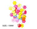 Crafteria 15MM 6 PETAL FLOWER COLOURFUL BUTTON