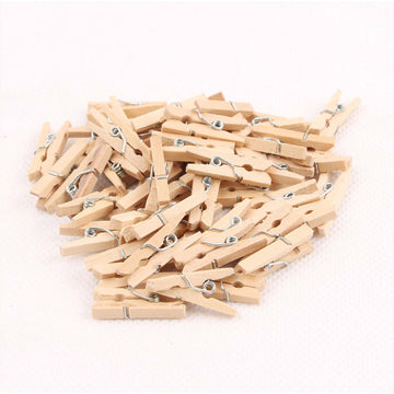 Crafteria 2.5CM WOODEN CLIPS NATURAL