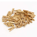 Crafteria GOLD / 2.5CM METALLIC WOODEN CLIPS