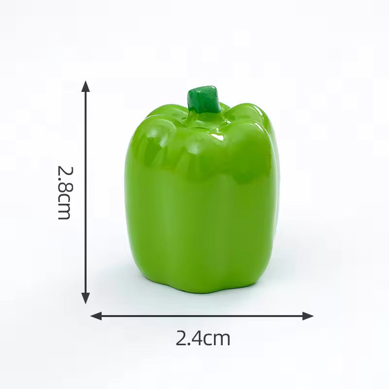 Crafteria Green Capsicum (4Pcs) Vegetable Miniature Series