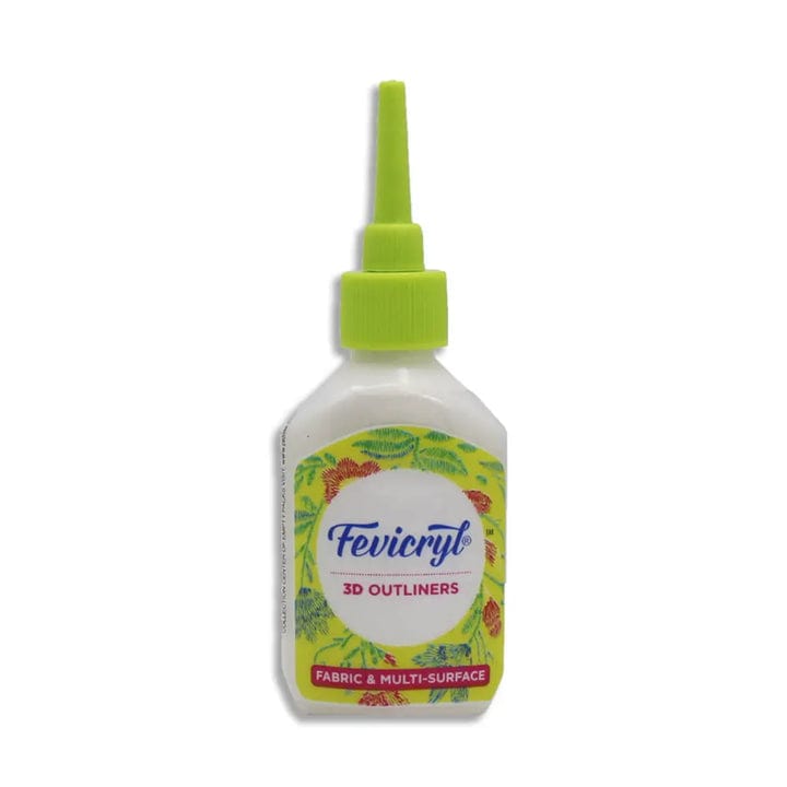 Pidilite Silver-351 Fevicryl 3D Outliner Pearl Metallic (20ml)