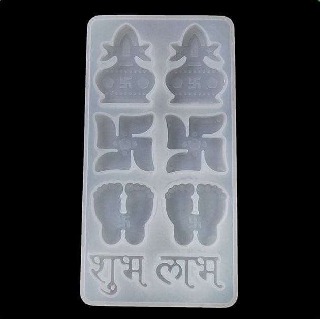 My Store Silicon Mould 8 CAVITY DIWALI & RELIGIOUS MOULD