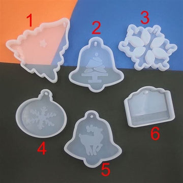 My Store Silicon Mould 6 IN 1 CHRISTMAS KEYCHAIN MOULD