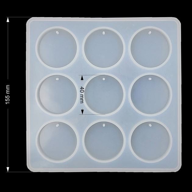 My Store Silicon Mould 9 CAVITY ROUND PENDANT MOULD