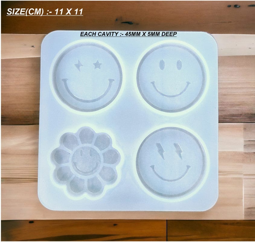 My Store Silicon Mould 4 CAVITY PENDANT, KEYCHAIN & POP-SOCKET MOULD