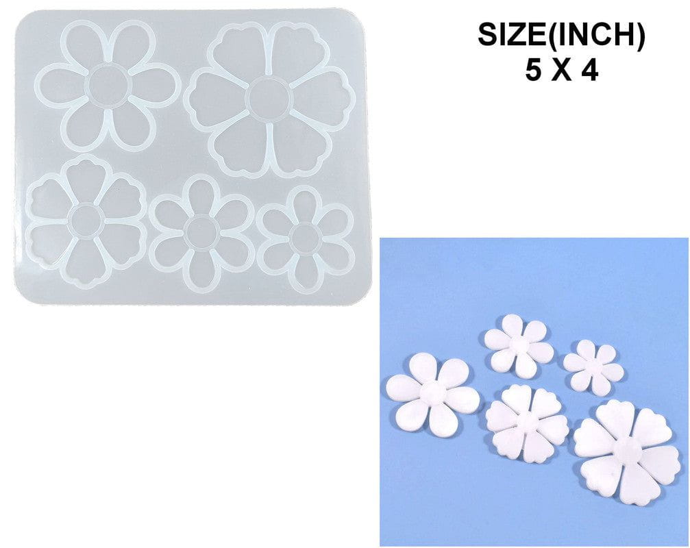 My Store Silicon Mould 5 CAVITY FLOWER MOULD