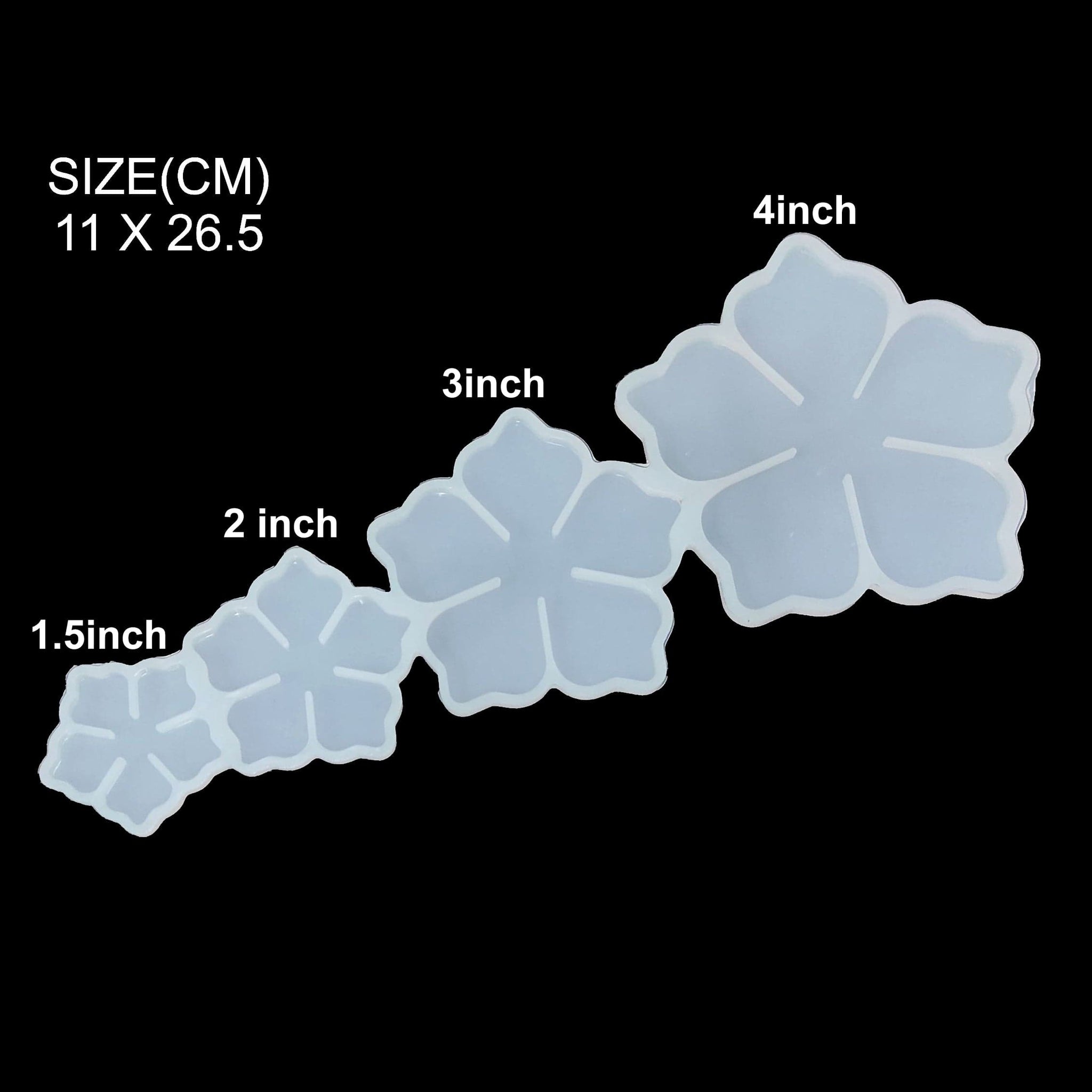 3D 4 Cavity 5 Kali Flower Mould