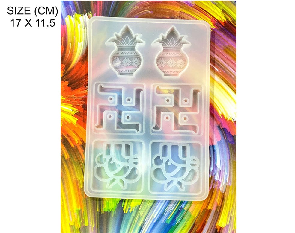 My Store Silicon Mould GANESH & SWASTIK RELIGIOUS MOULD