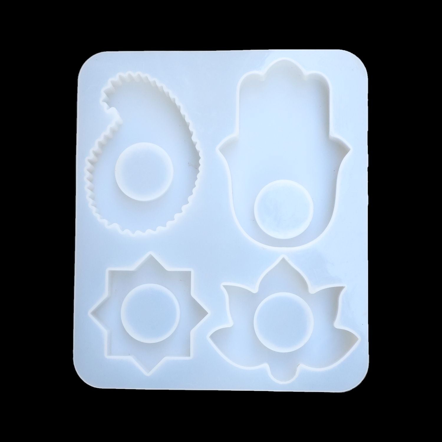 My Store Silicon Mould 4 Cavity Tea Light Holder Mould (PLAIN)