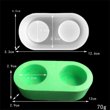 2 Cavity Capsule Tea Light Holder Mould