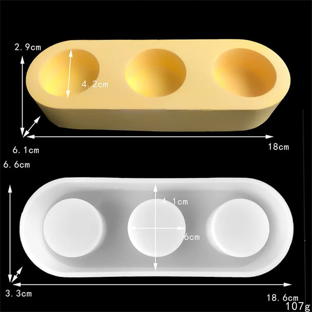 3 Cavity Capsule Tea Light Holder Mould