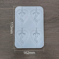 Crafteria Silicon Mould 4 Cavity Leaf Ganpatiji (Ganesh) Keychain Mould