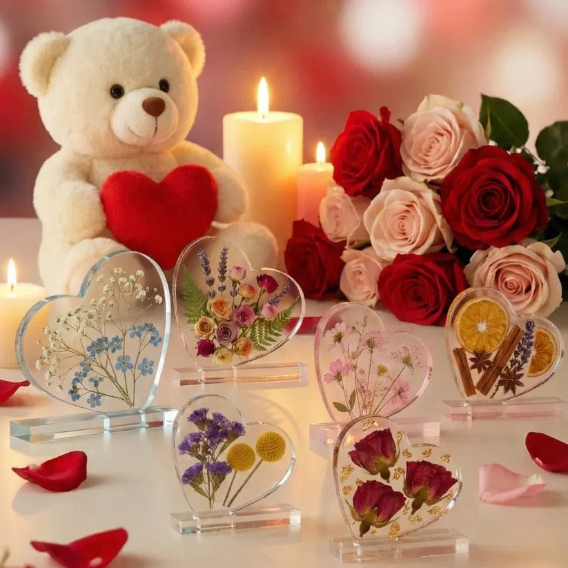 My Store SILICON MOULD 4 In 1 Heart Stand Photo Frame & Display Stand Mould