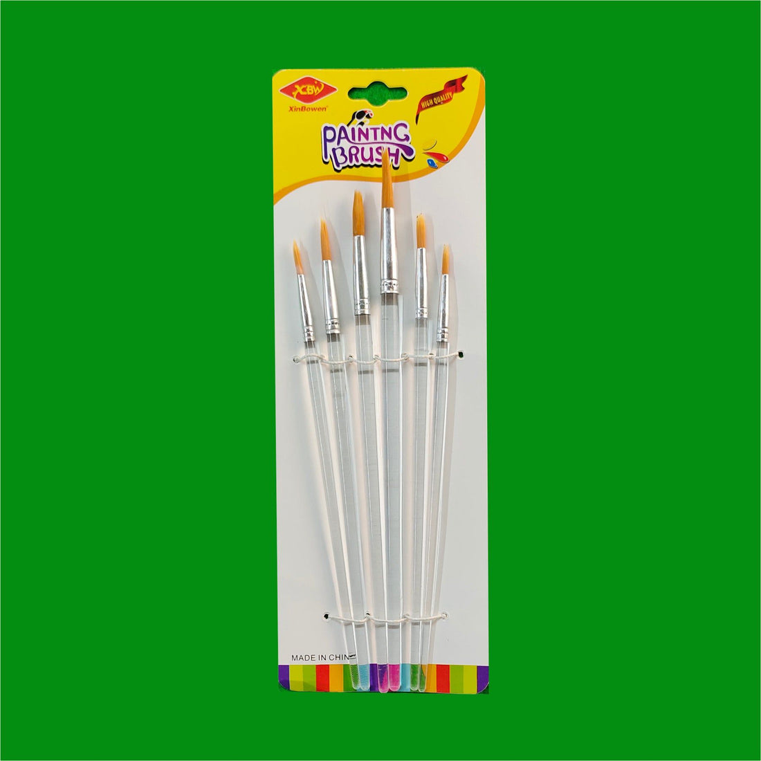 Crafteria ROUND 6PCS BRUSH CLEAR HANDLE