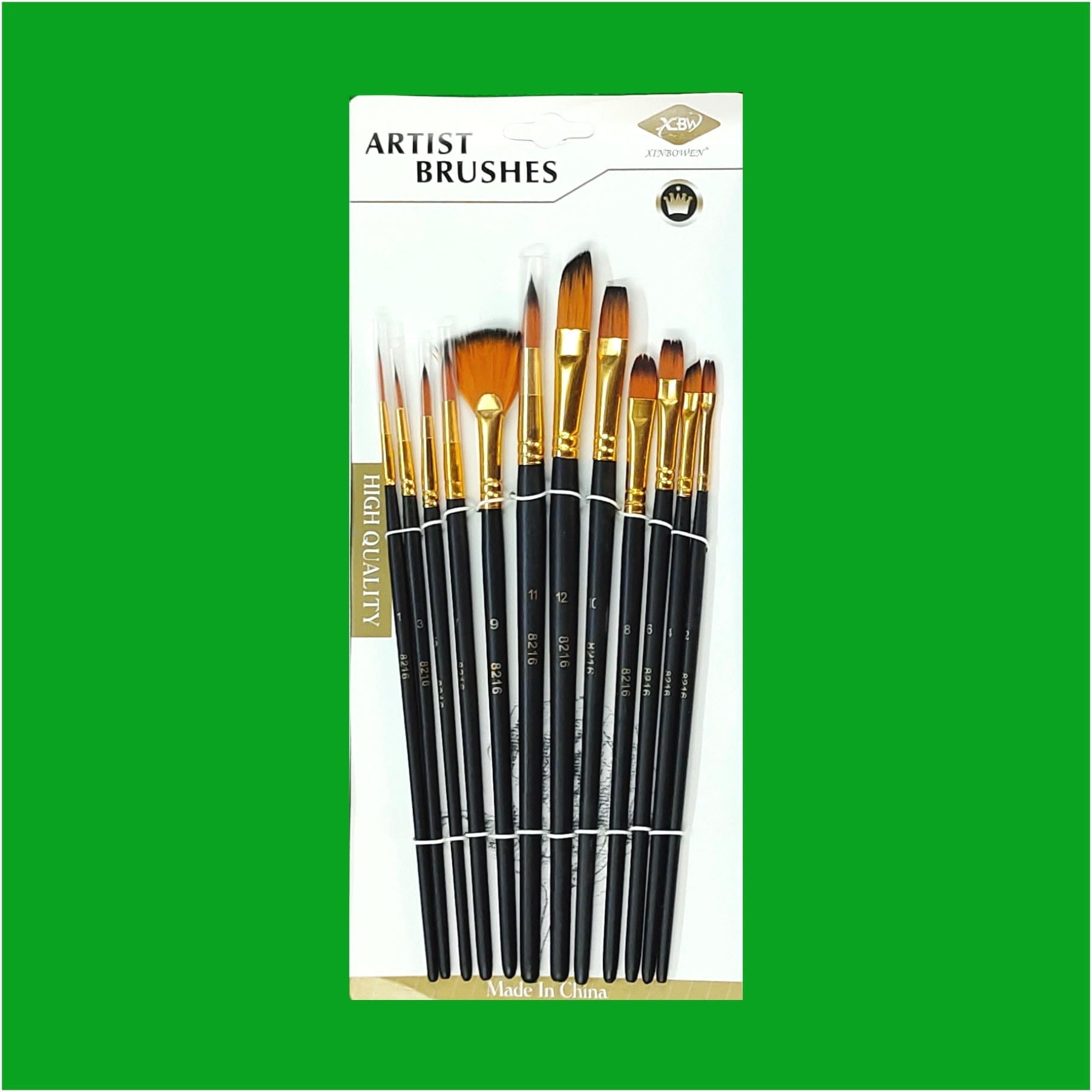 Crafteria D02 12 PC MIX BRUSH CLASSIC COLOUR