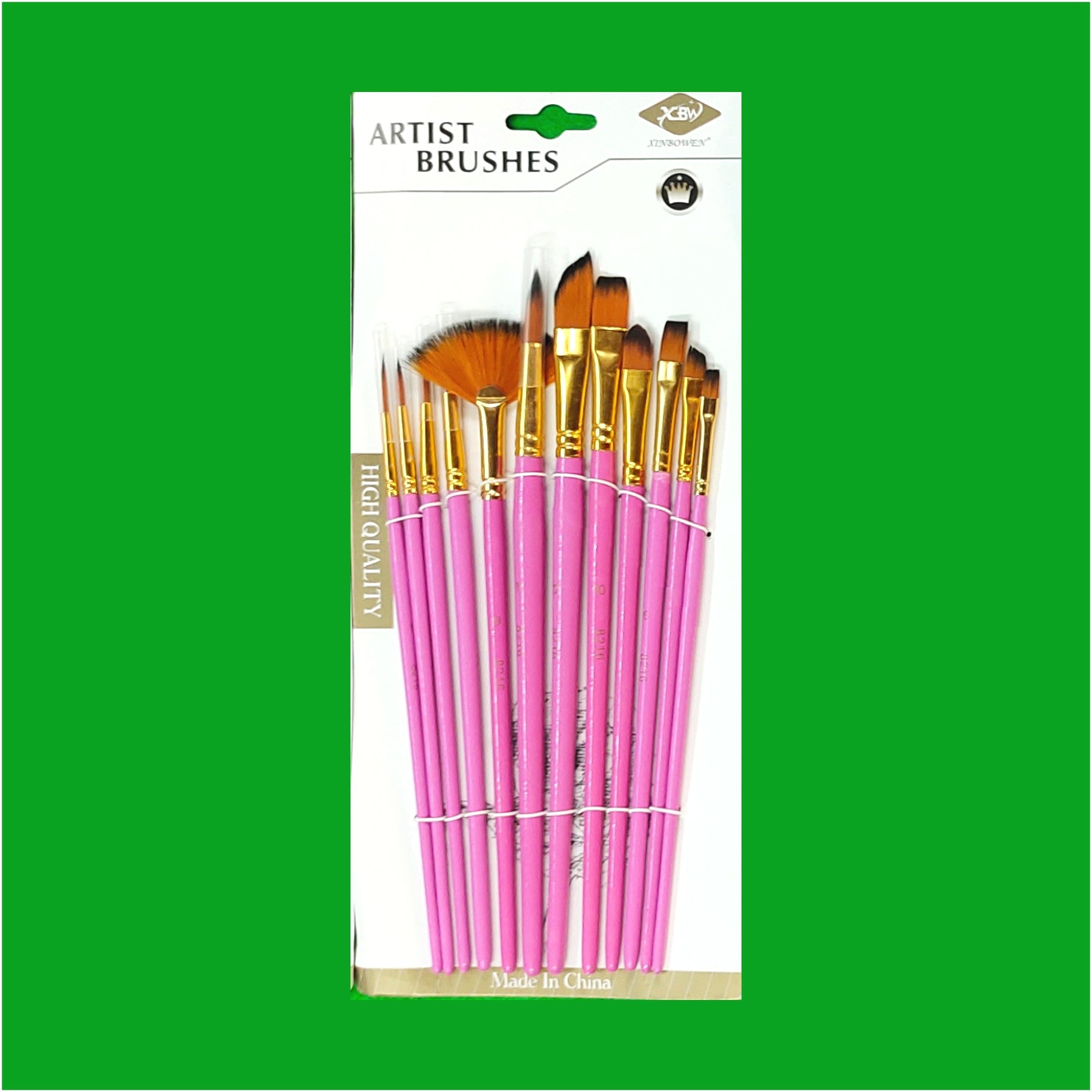 Crafteria D03 12 PC MIX BRUSH CLASSIC COLOUR