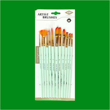 Crafteria D01 12 PC MIX BRUSH SET PASTEL COLOURS