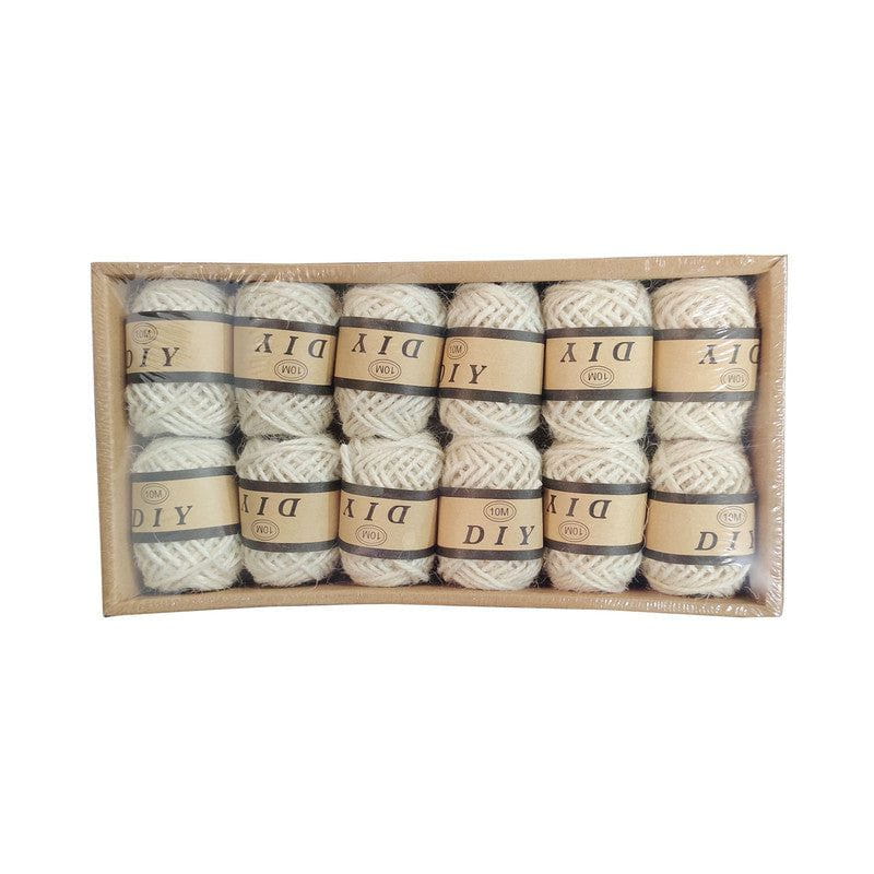 My Store DORI/ROPE/LACE 12 PC WHITE JUTE DORI