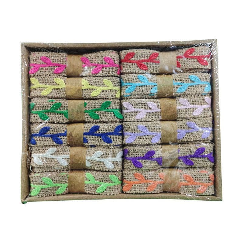 My Store DORI/ROPE/LACE 12 PCS MIX JUTE LEAF LACE