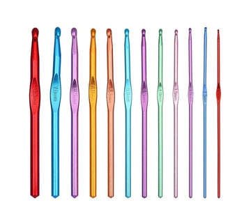 My Store CROCHET HOOKS 12 IN 1 ALUMINIUM CROCHET SET