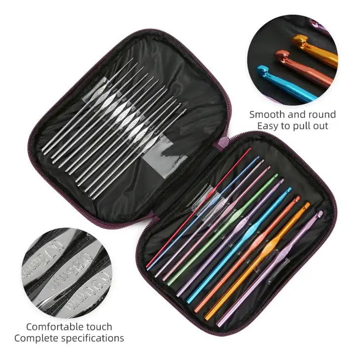 My Store CROCHET HOOKS 22 IN 1 CROCHET POUCH SET